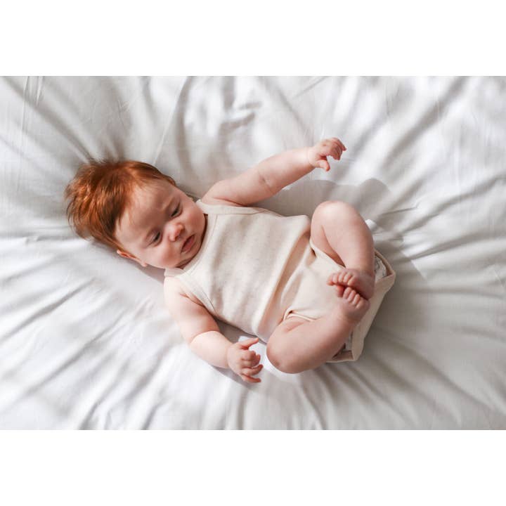 Burrow & Be Australia - Wholesale Bodysuit (non-footed) – Baby - Almond Blush Pointelle Camisole Bodysuit1