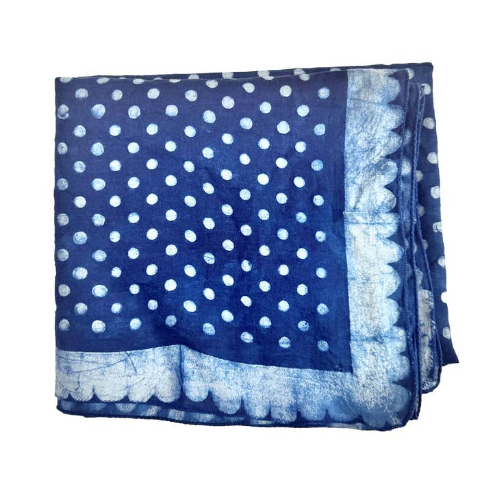 Handker Bandanas - Wholesale Scarf - Women's - Ellis Indigo Scarf