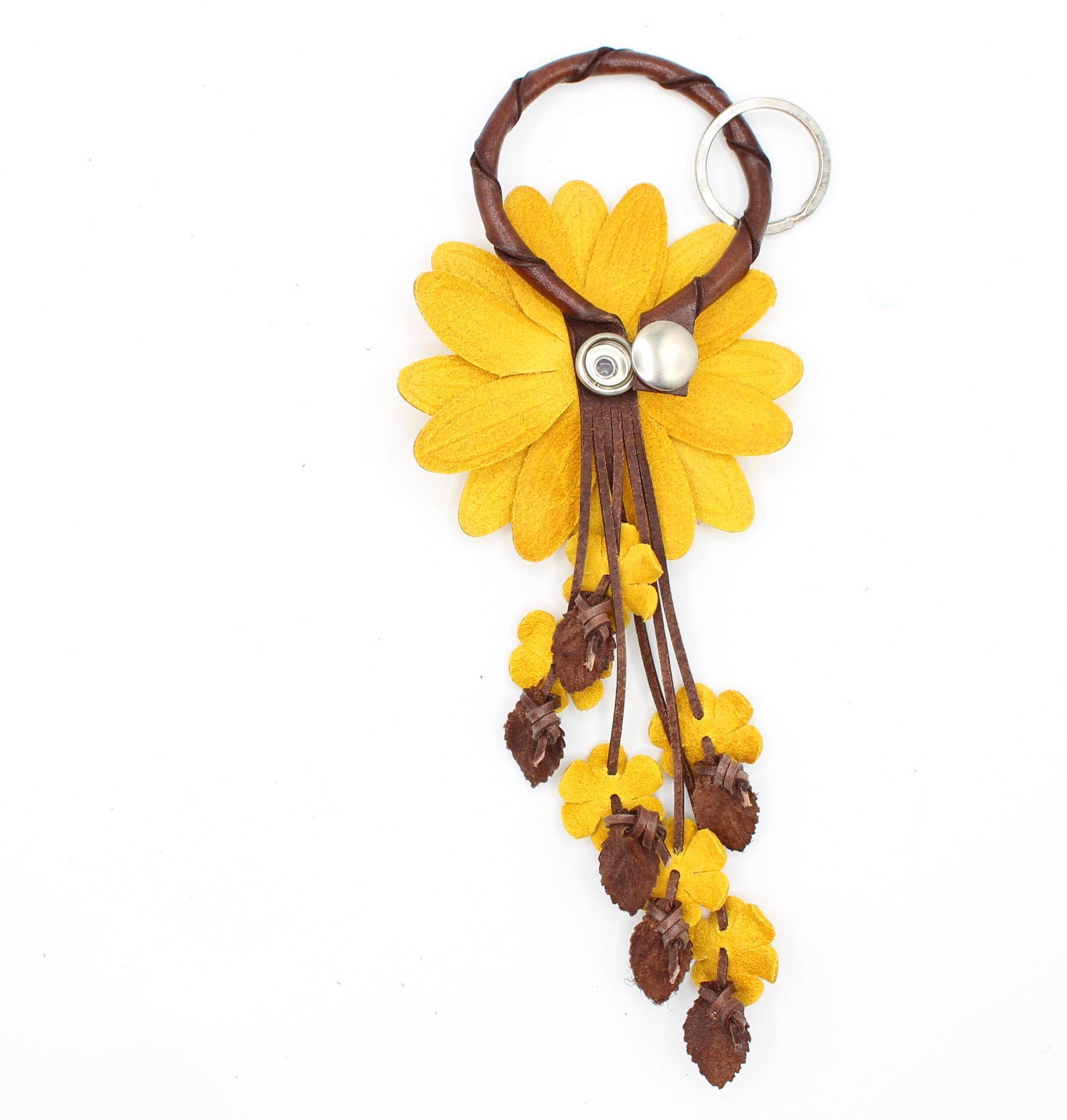 Sunflower Handmade leather inc - Wholesale Keychain - Women's - kc006 leather daisy flower keychain bag charm17