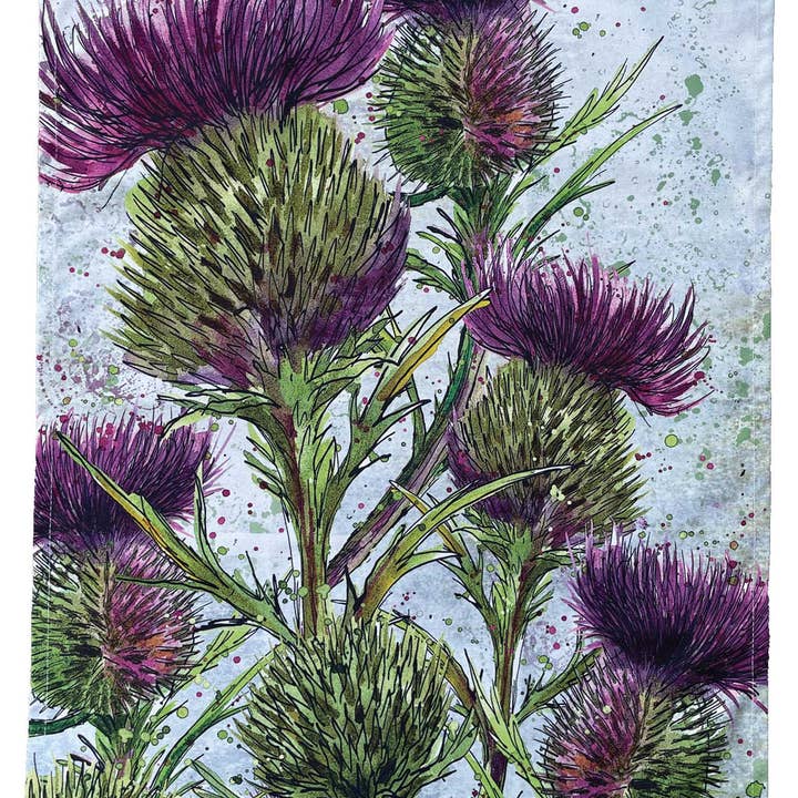 Dollyhotdogs - Wholesale Tea Towel - Thistle Tea Towel