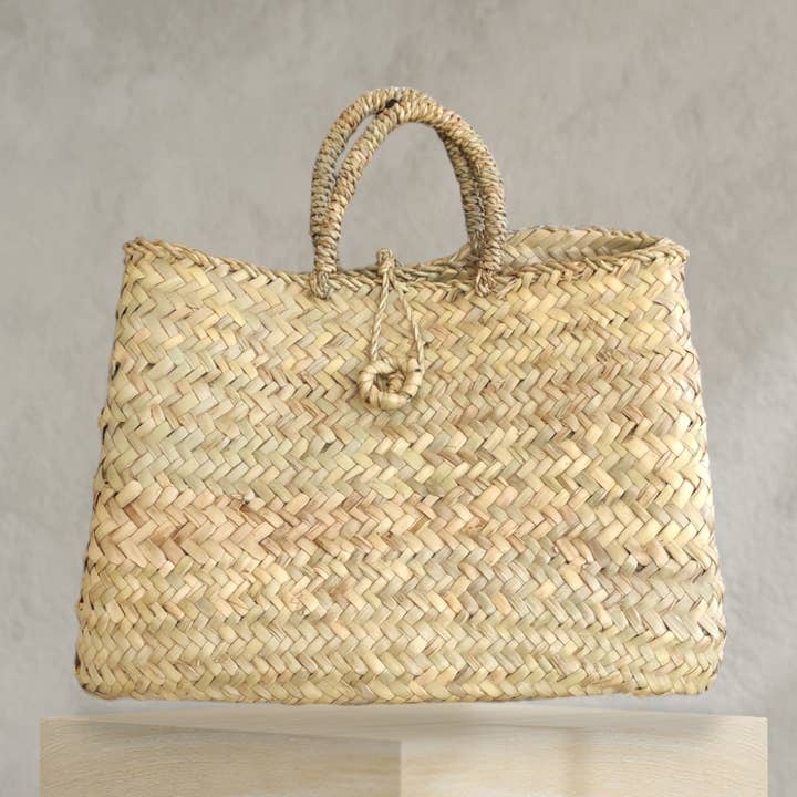 handwoven straw bags, Market basket for wholesale by Berberparadise