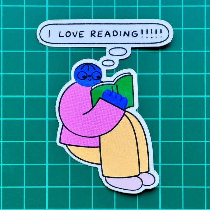 I Love Reading Sticker for wholesale by Orange Juice For Dinner