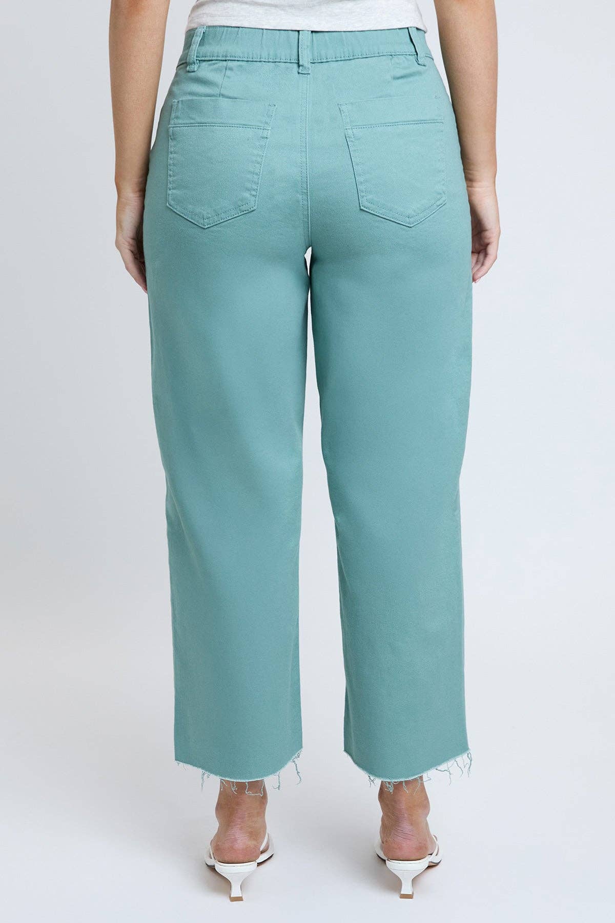 YMI - Wholesale Pants - Women's - Cropped High-Rise Wide Leg Trouser Pants-P20920715
