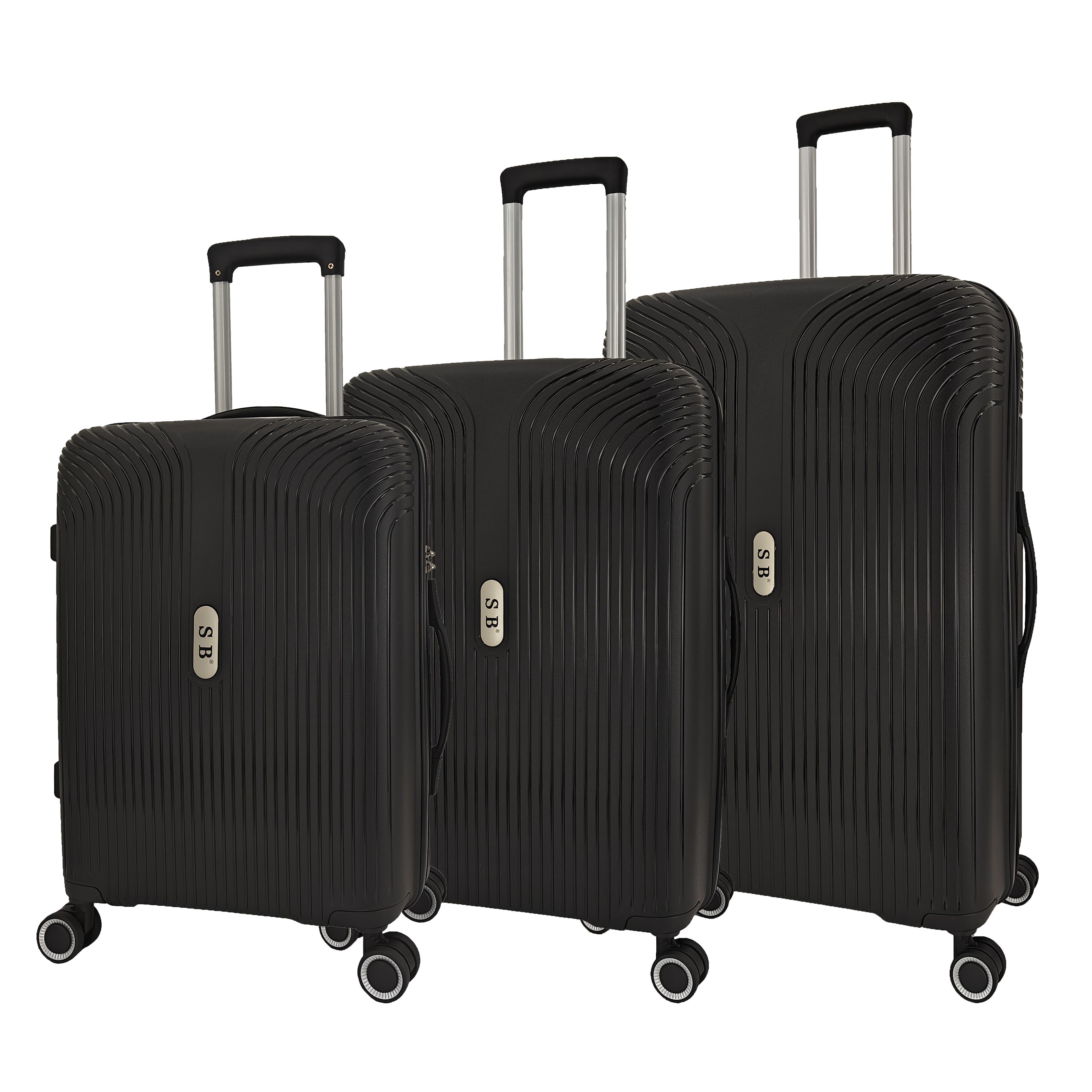 Super Bazaar - Wholesale Luggage - 3-piece luggage set 4 double wheels trolley - TSA lock5