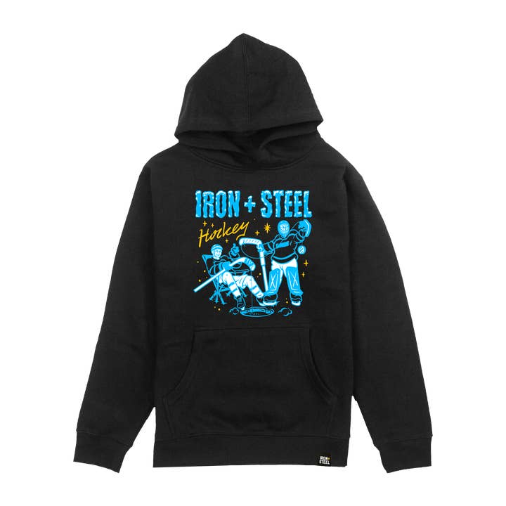 Ice Fishing Youth Hoodie for wholesale by Iron+Steel Hockey