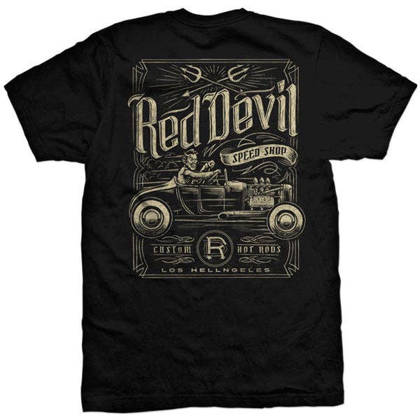 Speed Shop Back Print T-Shirt for wholesale by Red Devil