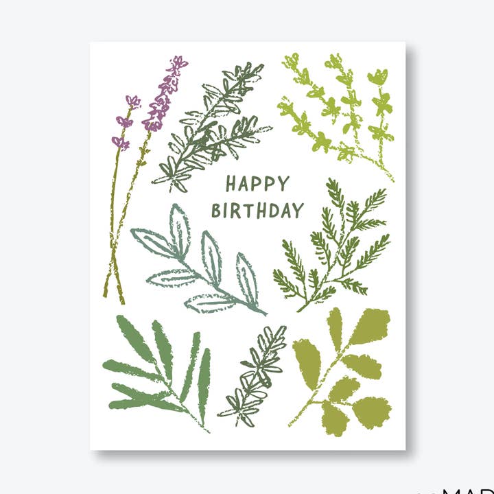 Herbs Birthday Greeting Card for wholesale by meoMADE