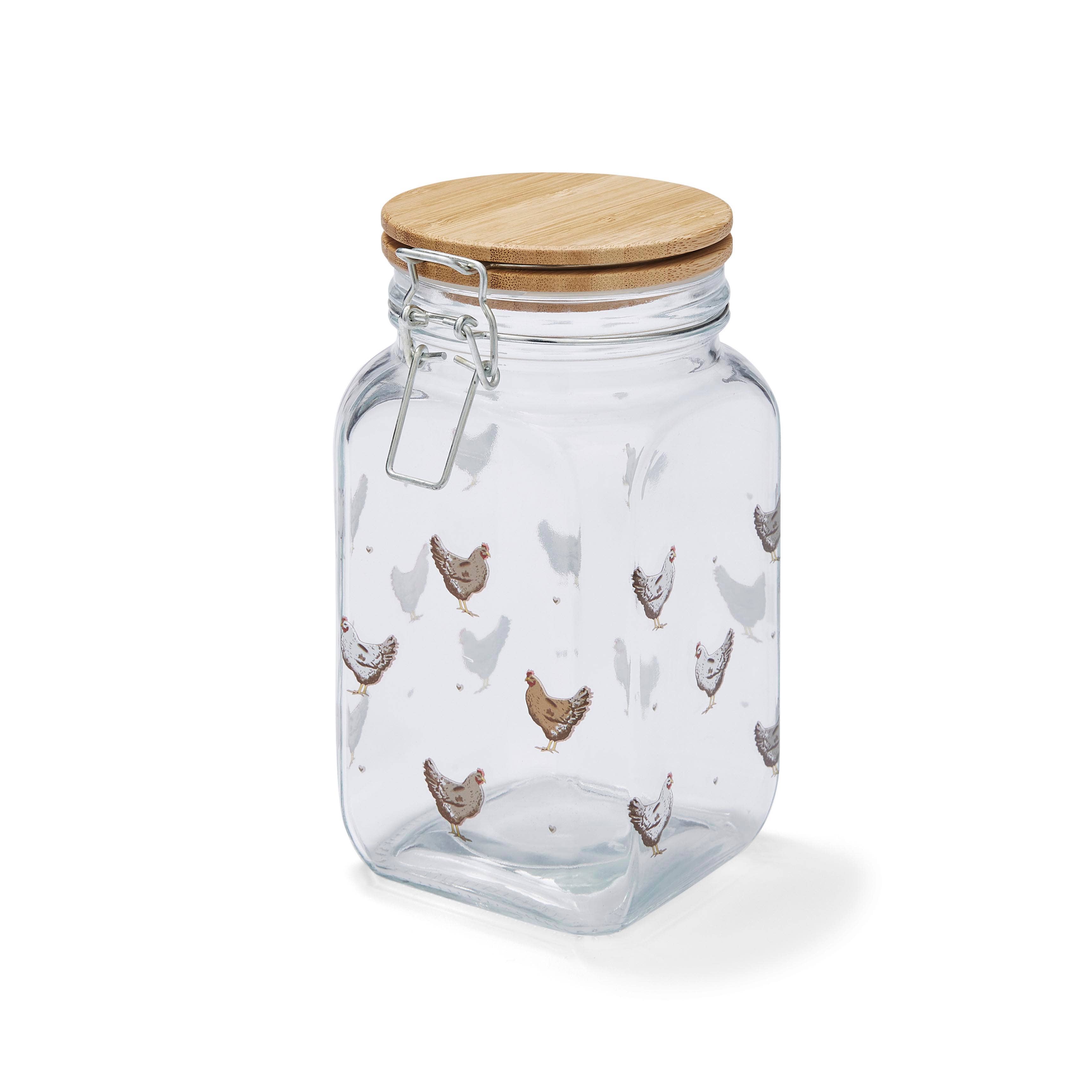 Multi Glass Jar with Bamboo Clip Top Lid Farmers Kitchen for wholesale on Faire0