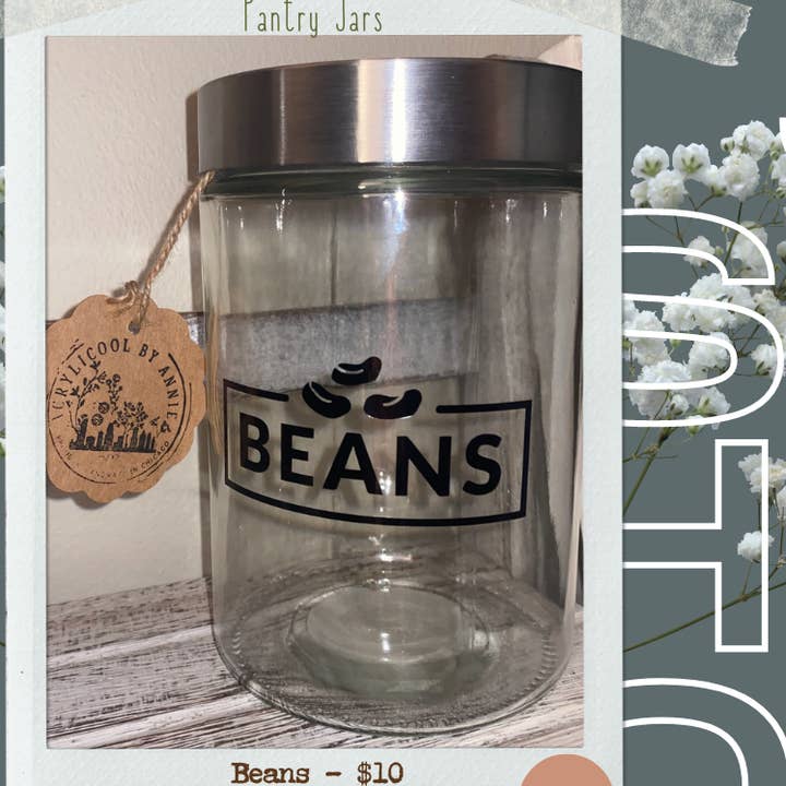 Haricots - Pantry Jar pour la vente par Acrylicool by Annie