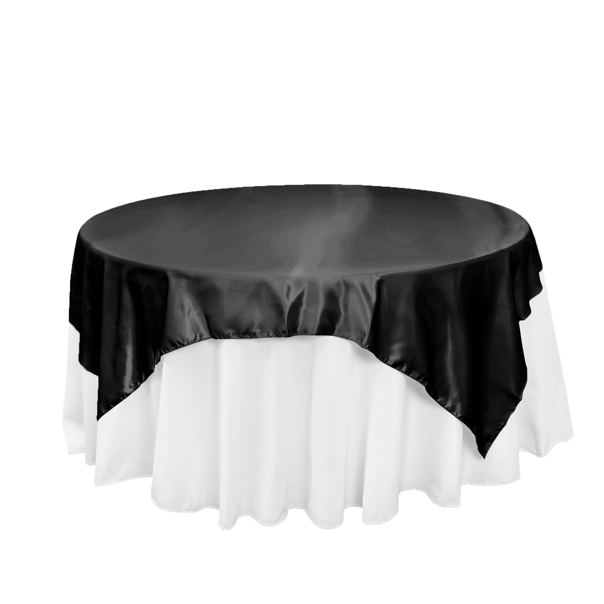 Satin Overlay - 90 Inches - Black for wholesale on Faire1