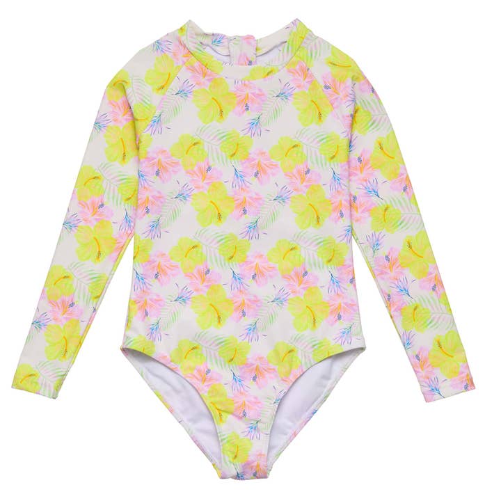 Aloha Vacay Traje de Surf LS Reciclado para venta al por mayor de Snapper Rock Swimwear UPF50+