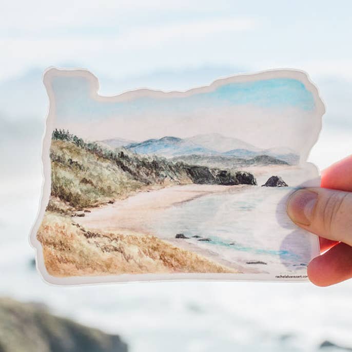 Oregon Vinyl Decal Sticker - Large for wholesale by Rachel Alvarez Art