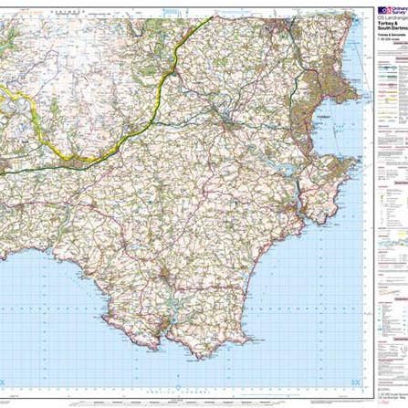 Map Marketing Limited – wholesale Map – Torbay South Dartmoor Totnes Landranger Map - OS