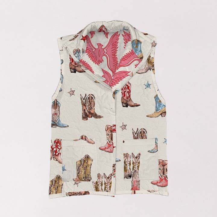 Thunderbird Støvler Sand Quiltet Ruby Vest for engroshandel hos Ida Mae Home