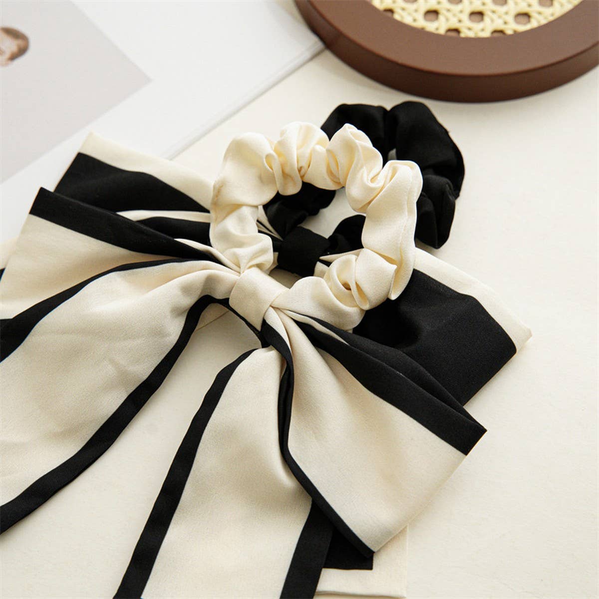 ACCITY - Wholesale Scrunchie - Women's - BOW HAIR BAND PONYTAIL RIBBON HAIR ACCESSORIES_CWAHA41625