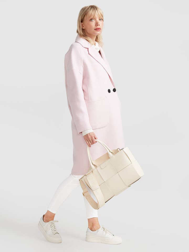 belle & bloom - Wholesale Coat - Women's - Publisher Double-Breasted Wool Blend Coat