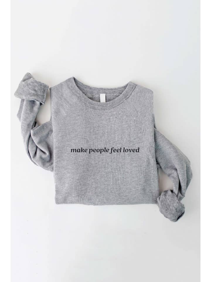 OAT COLLECTIVE - Wholesale Graphic Sweatshirt - Women's - MAKE PEOPLE FEEL LOVED Graphic Sweatshirt8