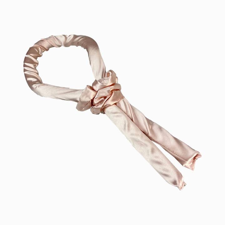 Upper Canada Soap - Wholesale Hair Curlers - Vintage Cosmetic Heatless Satin Foam Curlers - Peach1