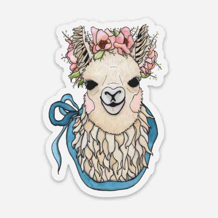 Autocolante “Mamma Llama” Vinyl Die Cut por atacado de PinkPolish Design