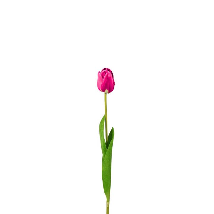 Wildflowers by Floriette - Wholesale Artificial Flowers - Tulip Artificial Soft Touch 50cm - Dark Pink