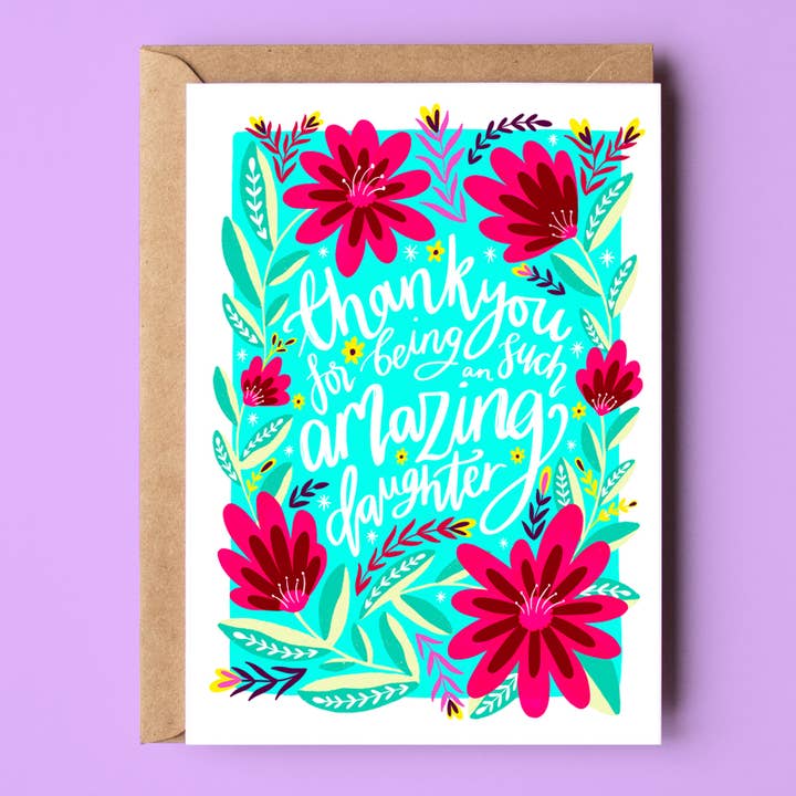 Thank You Amazing Sister Card for wholesale by The Sunshine Bindery