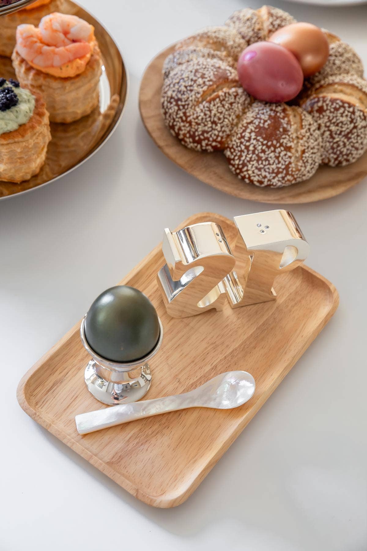 EDZARD - Wholesale Measuring Spoon - Mother-of-Pearl Caviar Spoon , high-quality, straight3