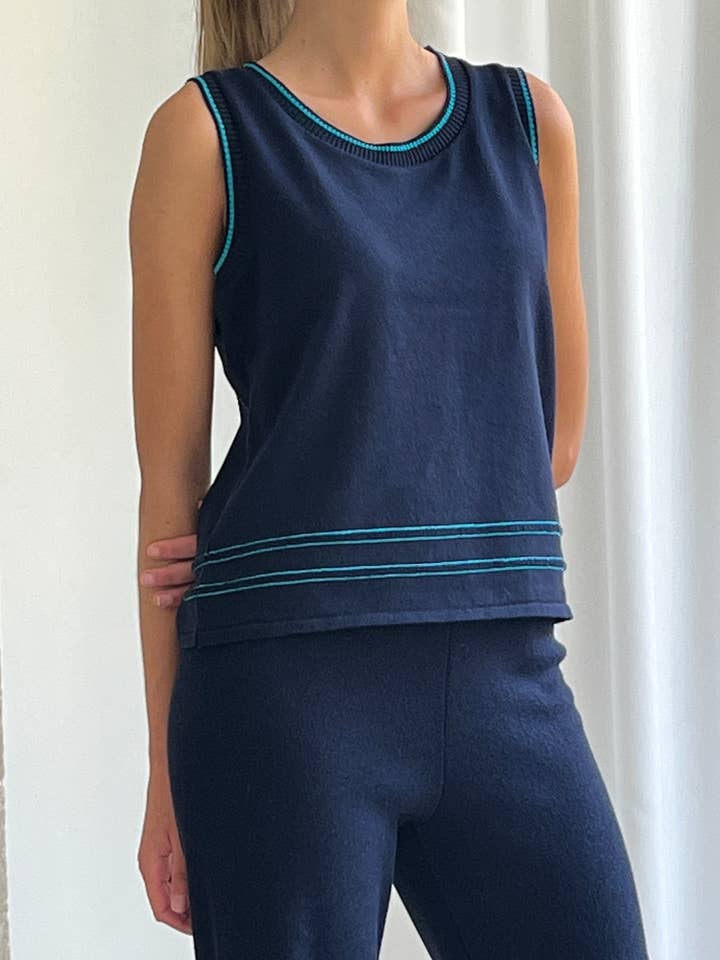 Navy blue suspenders for wholesale by Cent agulles