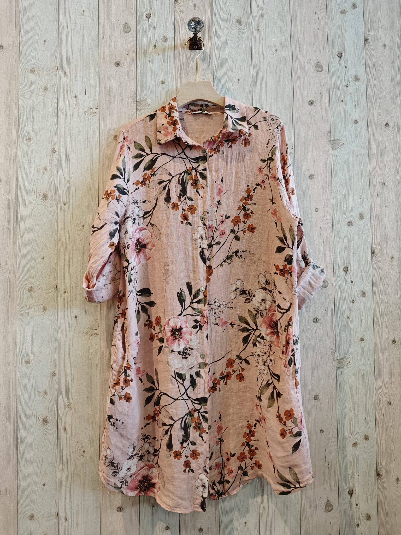 Linen & More – wholesale Klänning - Dam – REF 20272 KORT KLÄNNING MED 100% LINNETRYCK9