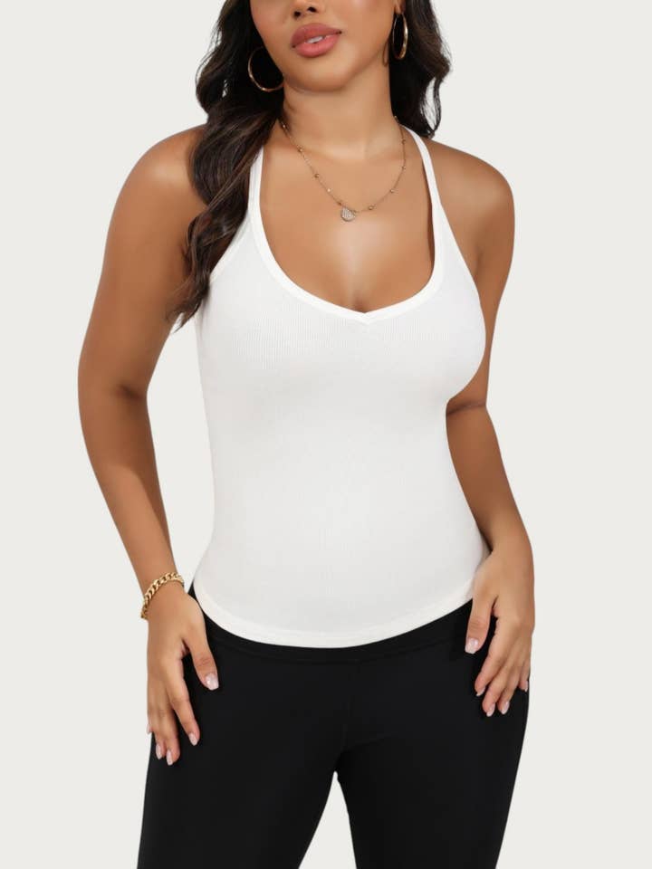Anna Kaci Wholesale - Wholesale Tank Top - Women's - Women's V-Neck Tank Top with Spaghetti Straps55