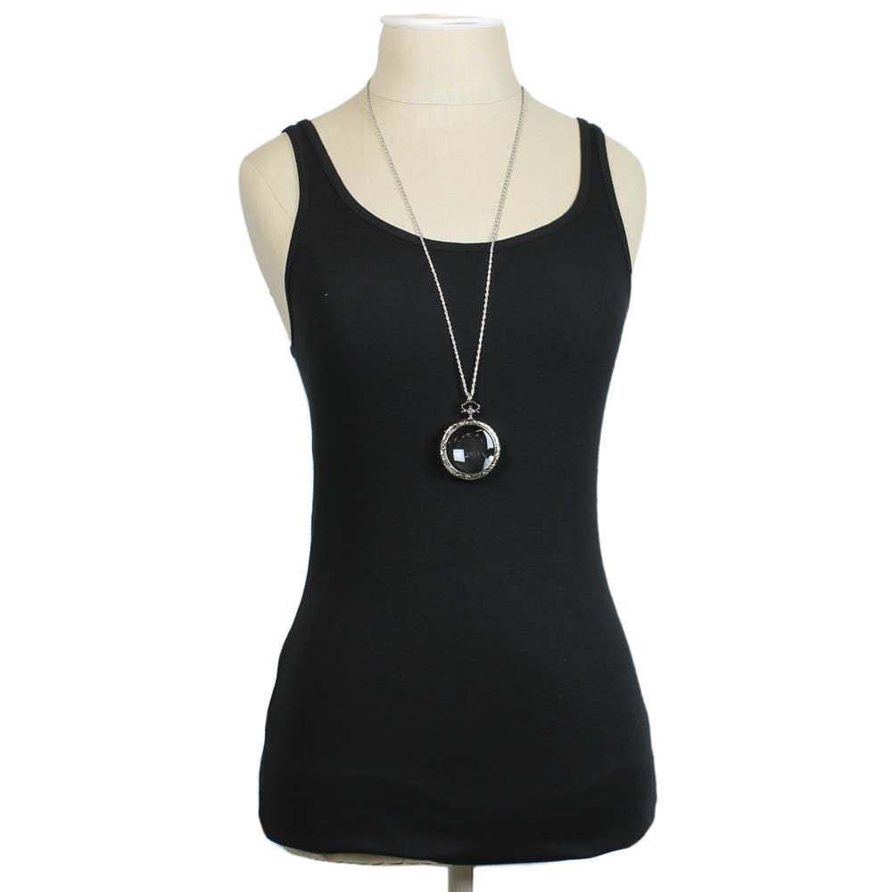 ZAD - Wholesale Pendant/Charm Necklace - Fashion Inspector Vintage Magnifying Glass Necklace1
