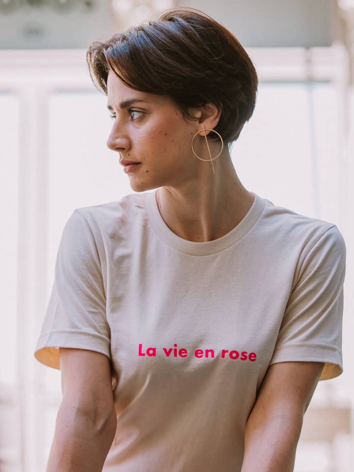 Tee-shirt La vie en rose pour femme pour la vente par French-York