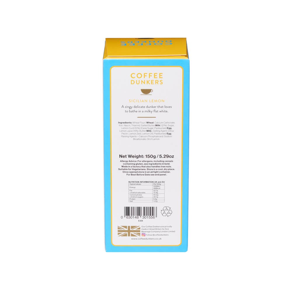 Ace Tea London – Cookie por atacado – Biscoitos Coffee Dunkers Sabor Limão Siciliano4