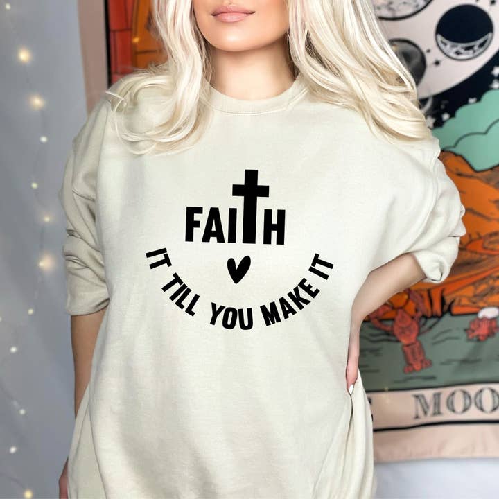 DTF TRANSFER - 3970 Faith It Till You Make It for wholesale by dBoldTees & DTF Transfers