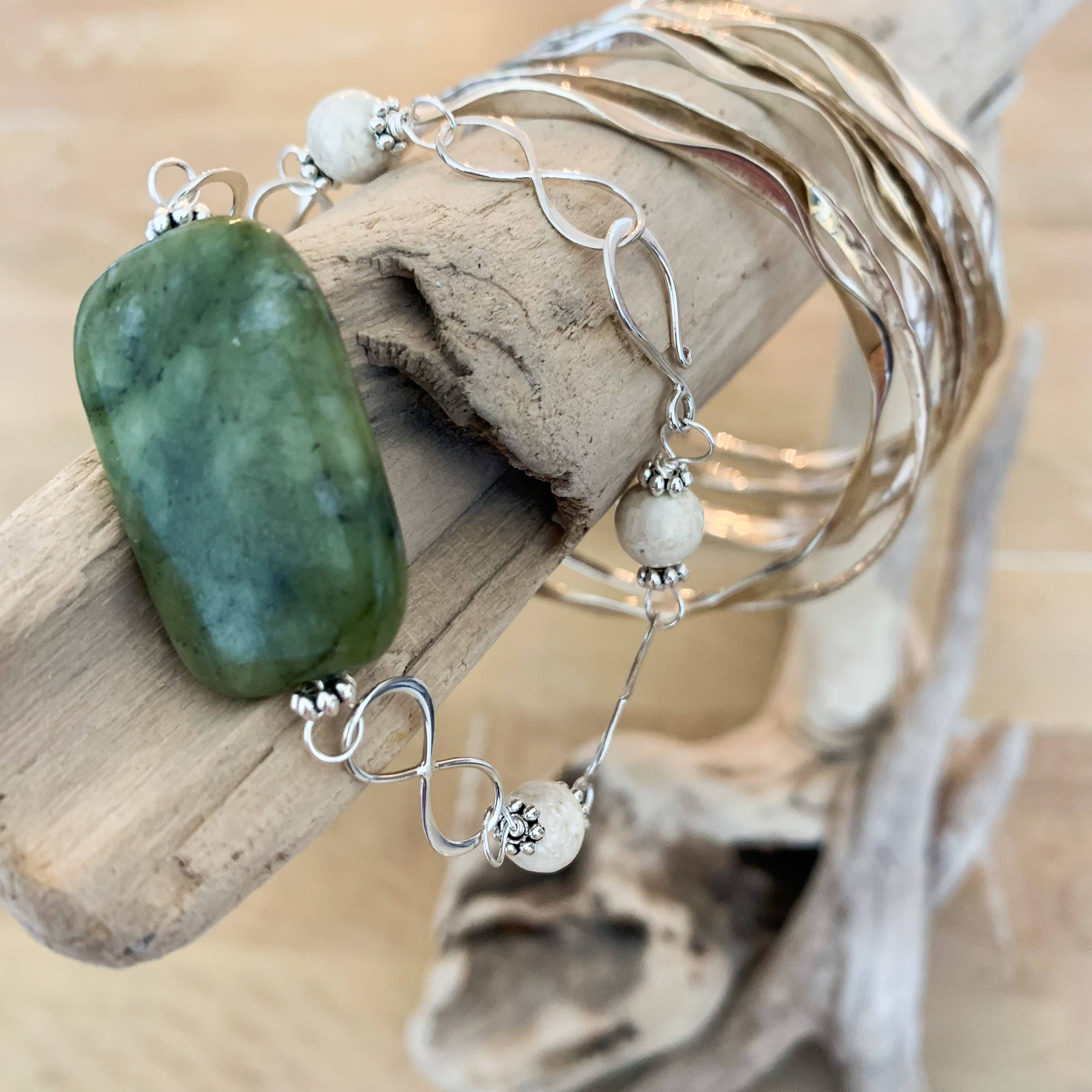 Barefoot on the Bay – Pulseira de missangas por atacado – Coleção irlandesa - pulseiras de infinito de mármore Connemara7