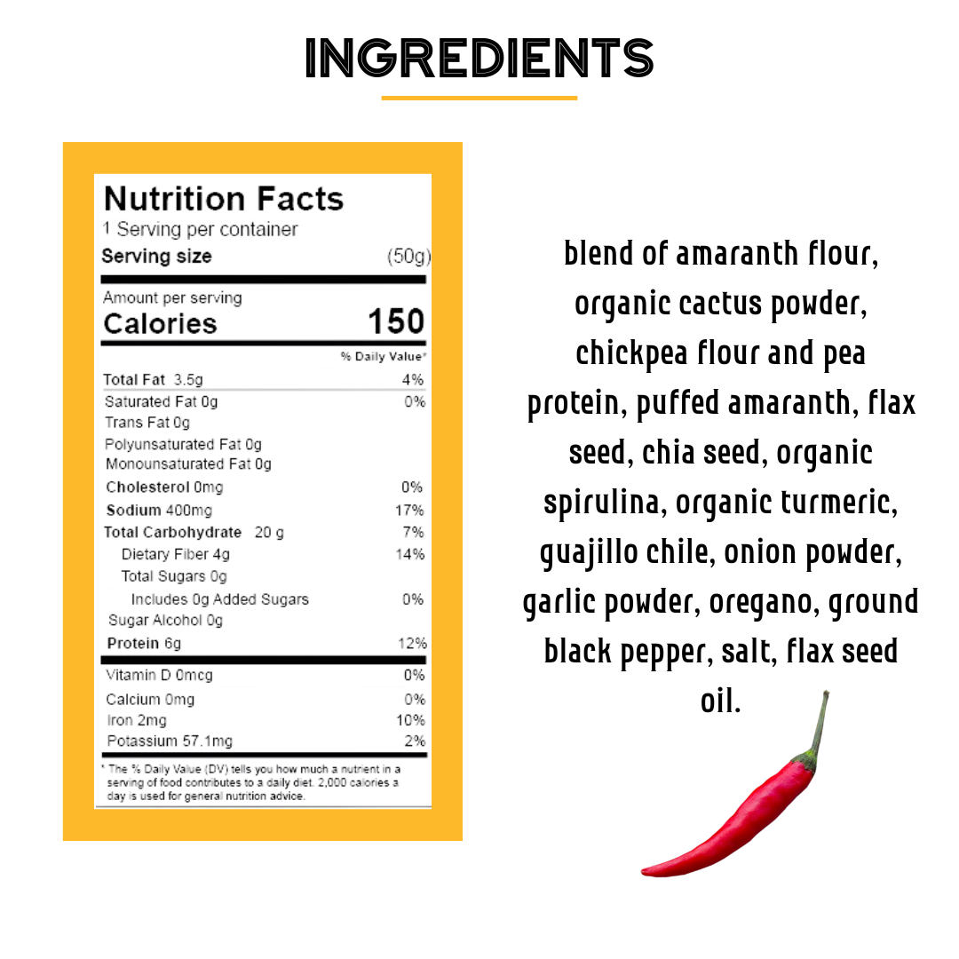 Nemi Snacks – wholesale Puffed snack – Chile Turmeric - Crunchy Nopales Cactus Nemi Snacks8