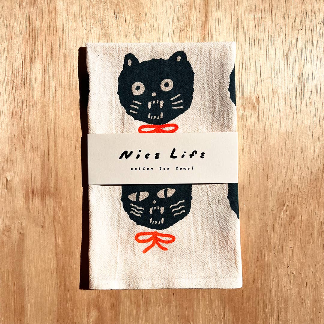 Nice life - Wholesale Tea Towel - BAD CATS tea towel1
