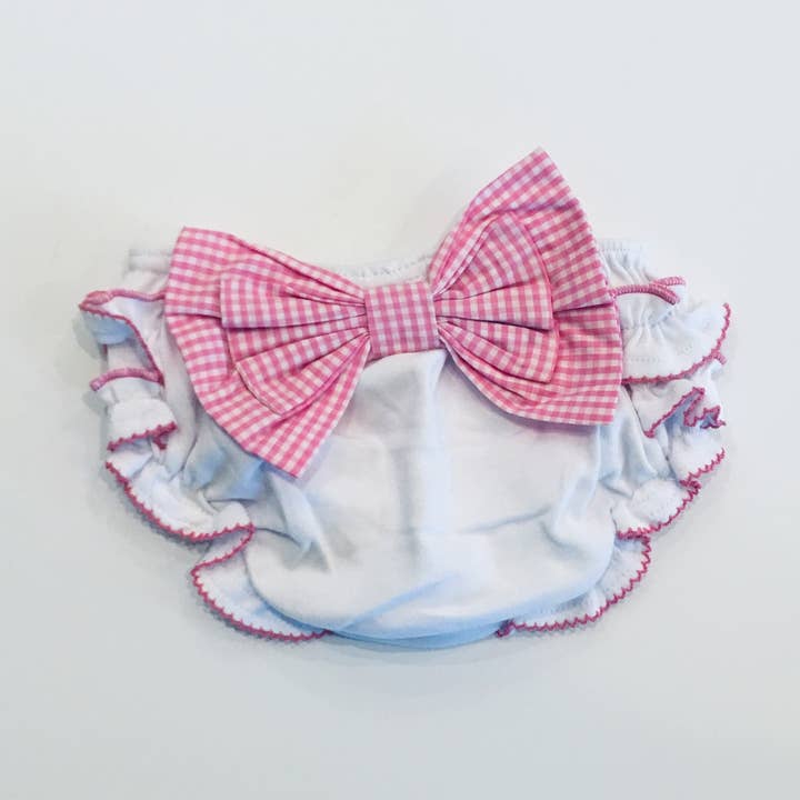 Cubrepañal con Lazo de Vichy - Rosa para venta al por mayor de Bayou Blanks