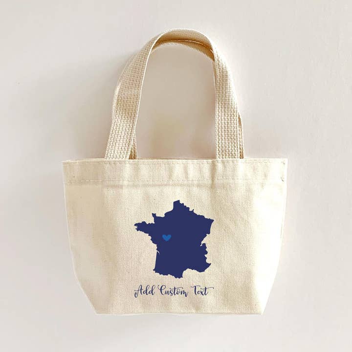Bolso Tote Silueta de Francia: Regalo de Bienvenida Personalizado para Bodas para venta al por mayor de MEGranger Totes