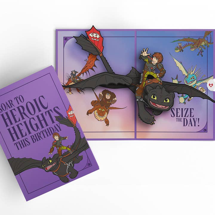 Lovepop Cards - Wholesale Birthday Card - How to Train Your Dragon Heroic Heights Birthday Pop-Up Card2