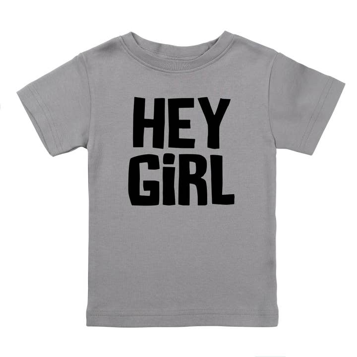 Hey Girl Valentine's Day Funny Organic Kids Baby Boys Shirt for wholesale by Spunky Stork