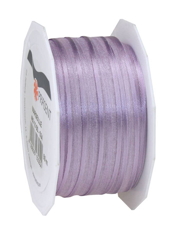 Marseille organza 50 m roll 10 mm lilac for wholesale by C.E. PATTBERG GmbH & Co. KG