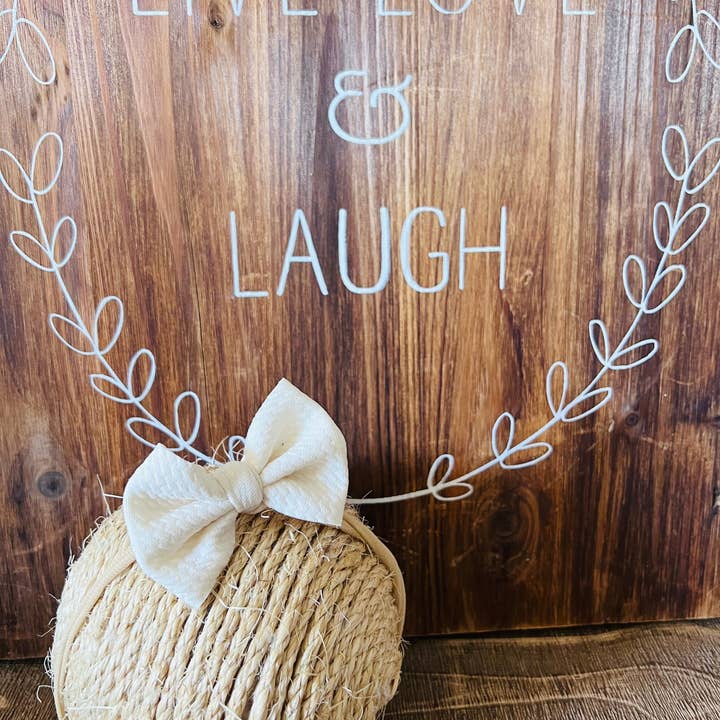 3” Bow on Nylon for wholesale by Hey Little Little