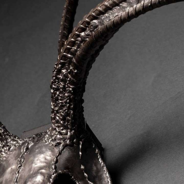 Metal Relic - Wholesale Wall Accent - "The End" 8 Point Deer Buck Skull Wall Sculpture2