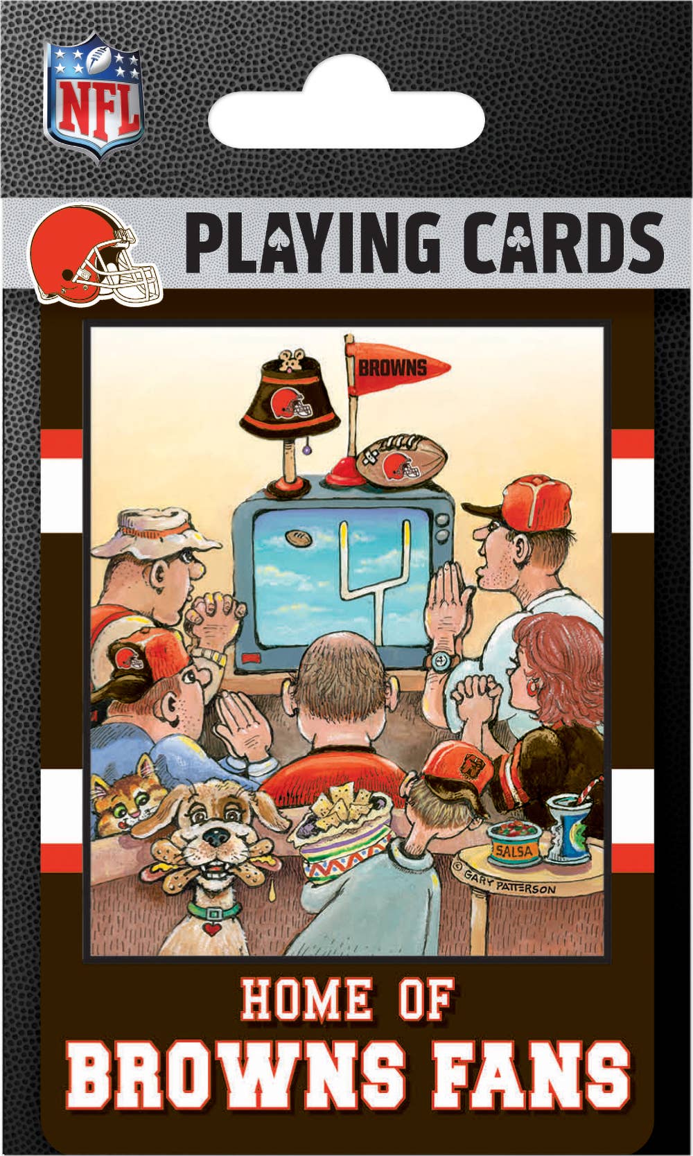 Masterpieces Puzzles - Vente Jeu de cartes - Jeu de cartes Fan Deck des Cleveland Browns - Jeu de 54 cartes0