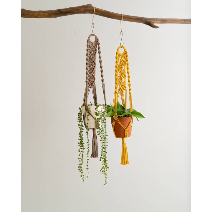 BeanDaikon - Wholesale Hanging planter - Macrame Plant Hanger I717