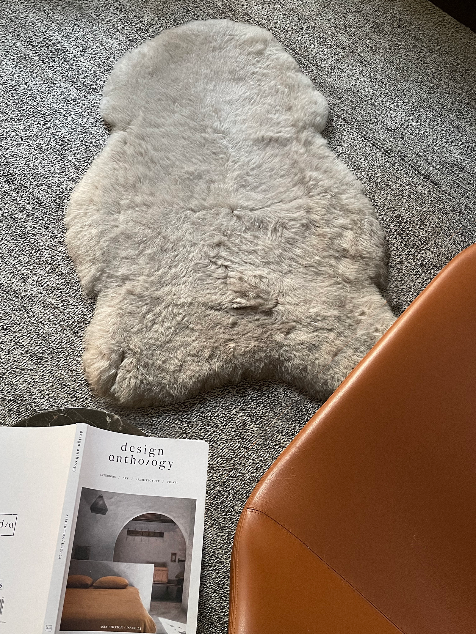 Black Sheep (White Light) - Wholesale Area Rug - Shorn Nude Icelandic Sheepskin Throw Rug2