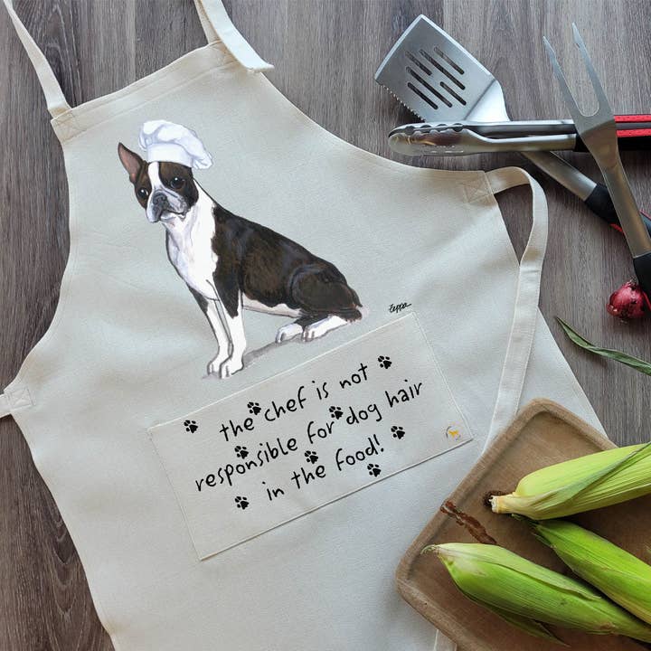 Boston Terrier Apron for wholesale by Zeppa Studios