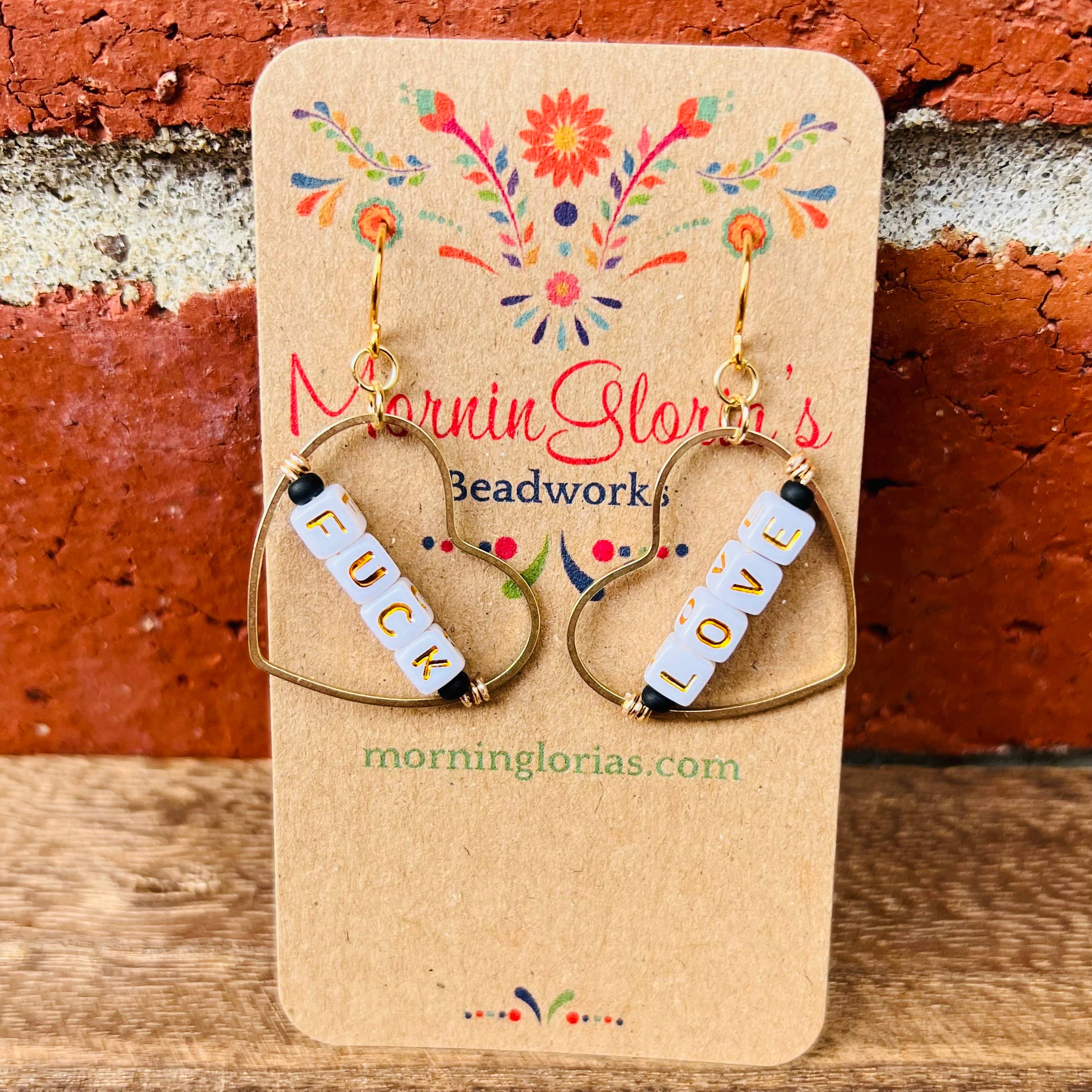 MorninGloria's - Wholesale Dangle Earrings - Bead Conversation Heart Earrings1