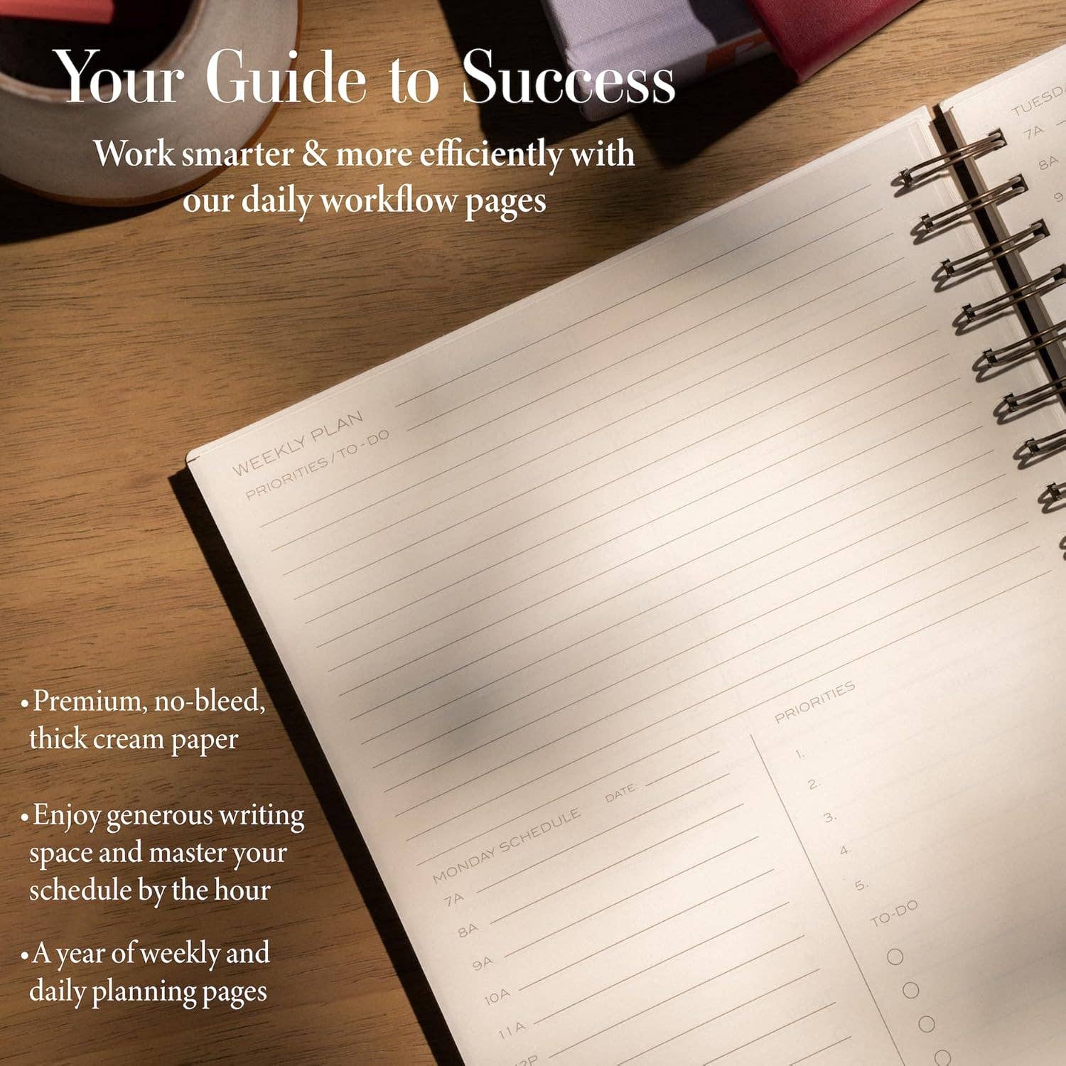 Anecdote Goods - Venta al por mayor Agendas - El Planificador Anual - Encuadernado en Espiral de Latón con Cubierta de Buckram6