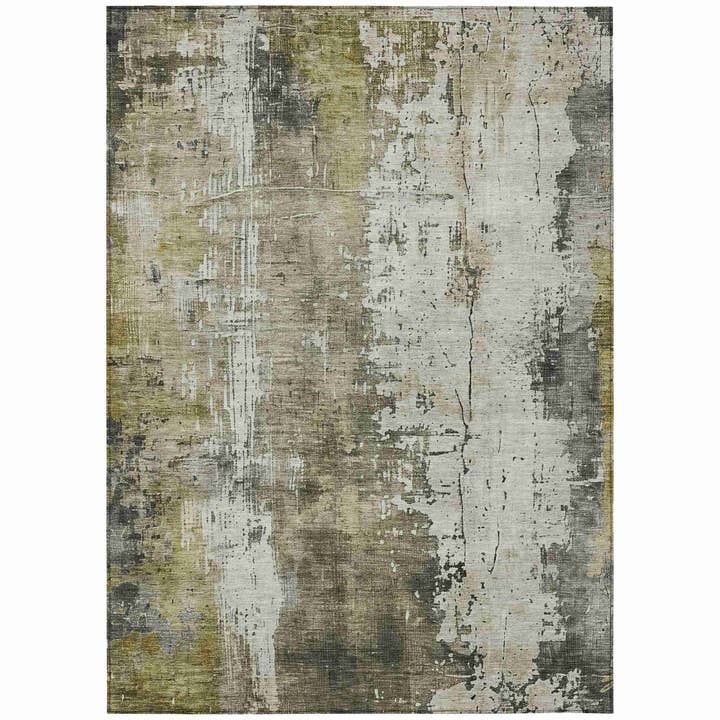 Fyerra Gray Washable Indoor-Outdoor Rug for wholesale by LOOMLAN